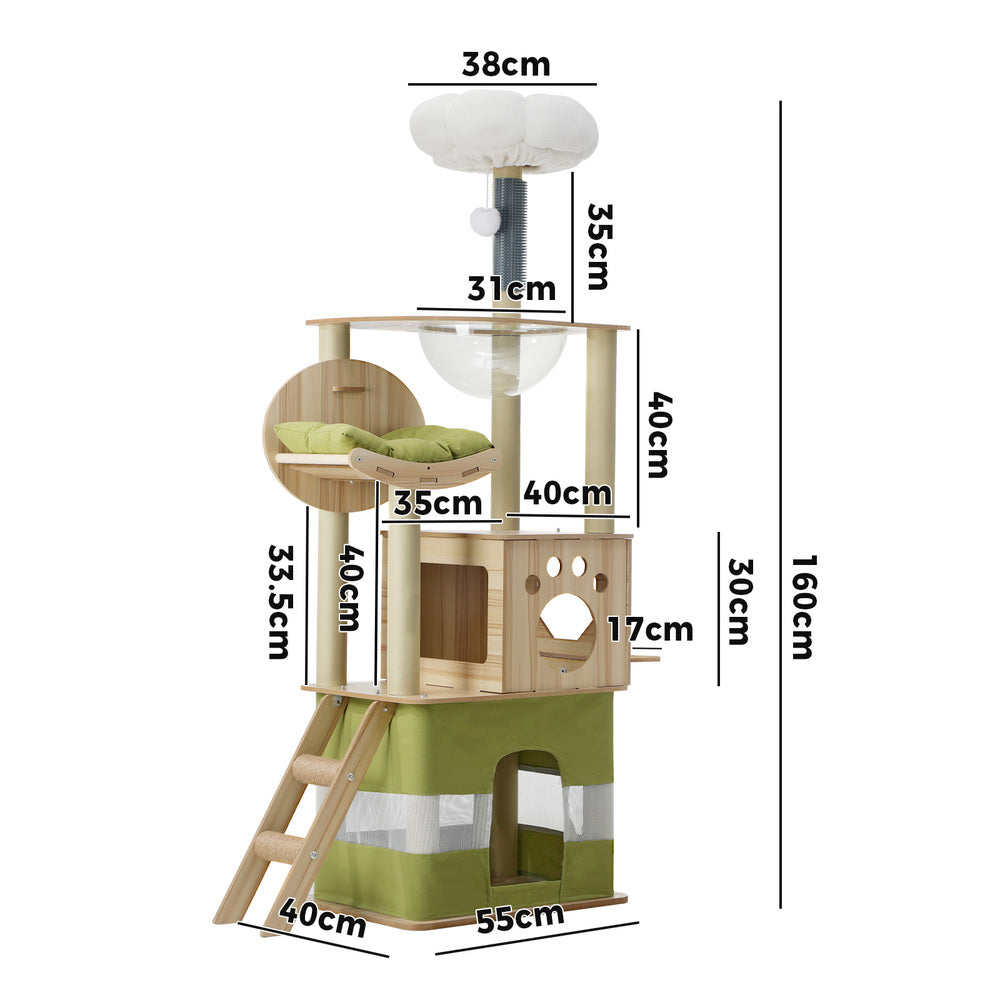 Alopet Cat Tree Tower Scratching Post Scratcher 160cm