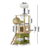 Alopet Cat Tree Tower Scratching Post Scratcher 160cm - 45-Degree Angle