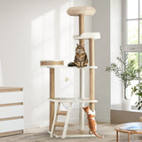 Alopet Cat Tree Rattan Cat Scratching Post 153CM - Top-Down View