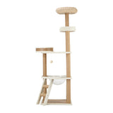 Alopet Cat Tree Rattan Cat Scratching Post 153CM - Front View