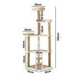 Alopet Cat Tree Rattan Cat Scratching Post 153CM