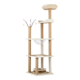 Alopet Cat Tree Rattan Cat Scratching Post 164CM - Close-Up Angle