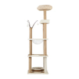 Alopet Cat Tree Rattan Cat Scratching Post 164CM - Top-Down View