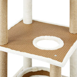 Alopet Cat Tree Rattan Cat Scratching Post 164CM - 45-Degree Angle