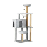 Alopet 140cm Cat Tree, Grey Cat Tower Scratching Post