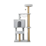Alopet 140cm Cat Tree, Grey Cat Tower Scratching Post