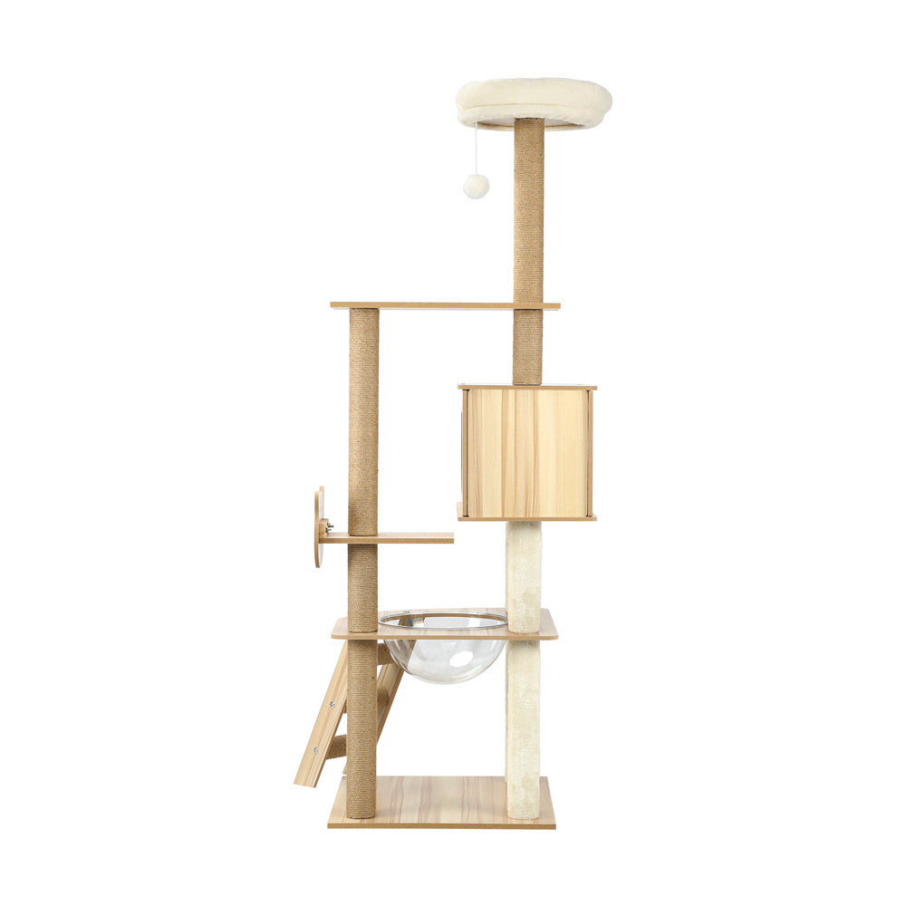 Alopet 162cm Wooden Cat Tree with Ladder