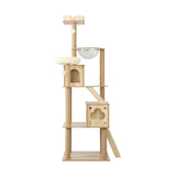 Alopet 190cm Wooden Cat Tree with Ladder - Side View