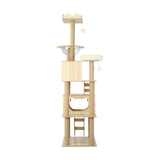 Alopet 190cm Wooden Cat Tree with Ladder - Close-Up Angle