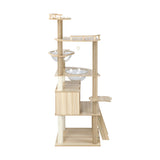 Alopet 174 cm Cat Tree with Scratching Post Cat Condo Ladder - 45-Degree Angle