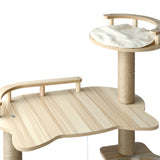 Alopet 174 cm Cat Tree with Scratching Post Cat Condo Ladder - Close-Up Angle