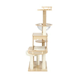 Alopet 131 cm Cat Tree with Scratching Post Cat Condo Ladder - Close-Up Angle