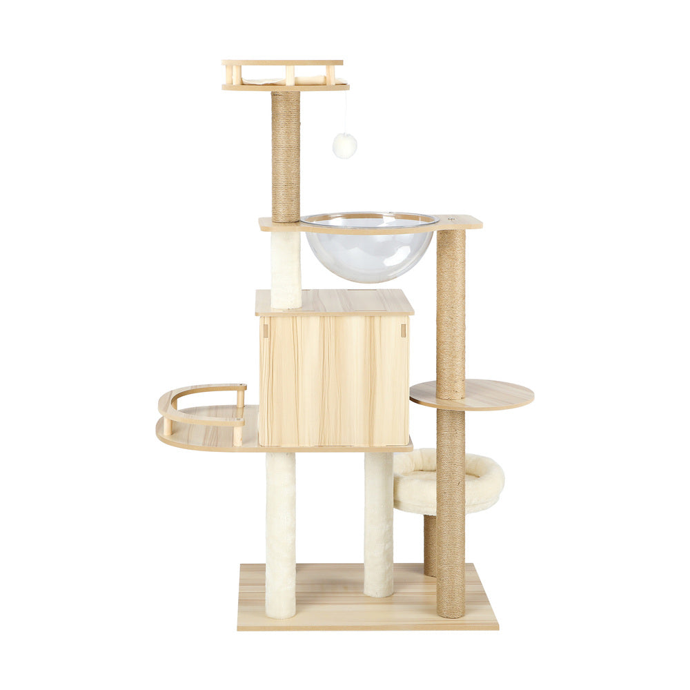 Alopet 131 cm Cat Tree with Scratching Post Cat Condo Ladder