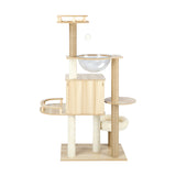 Alopet 131 cm Cat Tree with Scratching Post Cat Condo Ladder - 45-Degree Angle