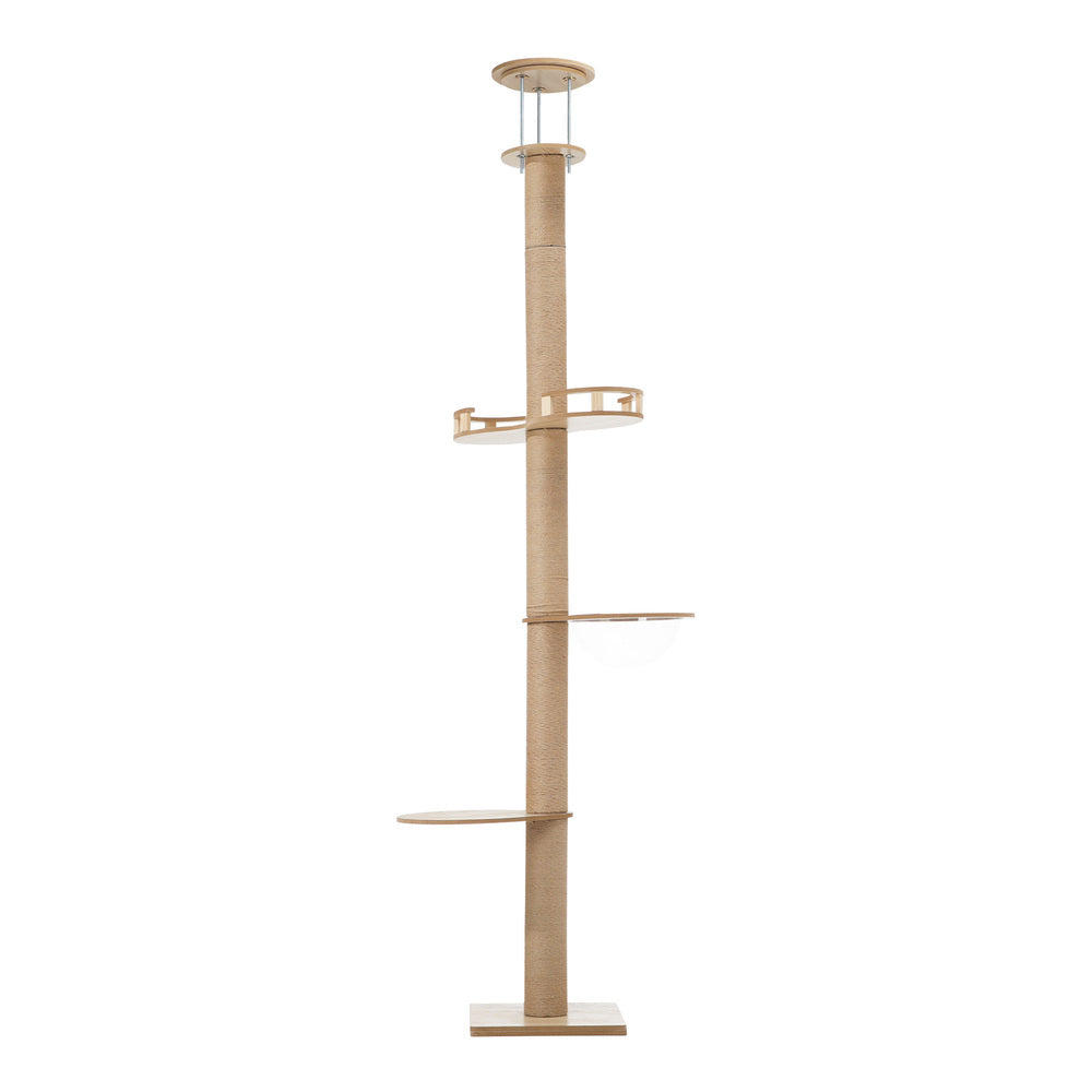 Alopet Cat Tree Wood Tower Scratching 270cm Post Floor to Ceiling