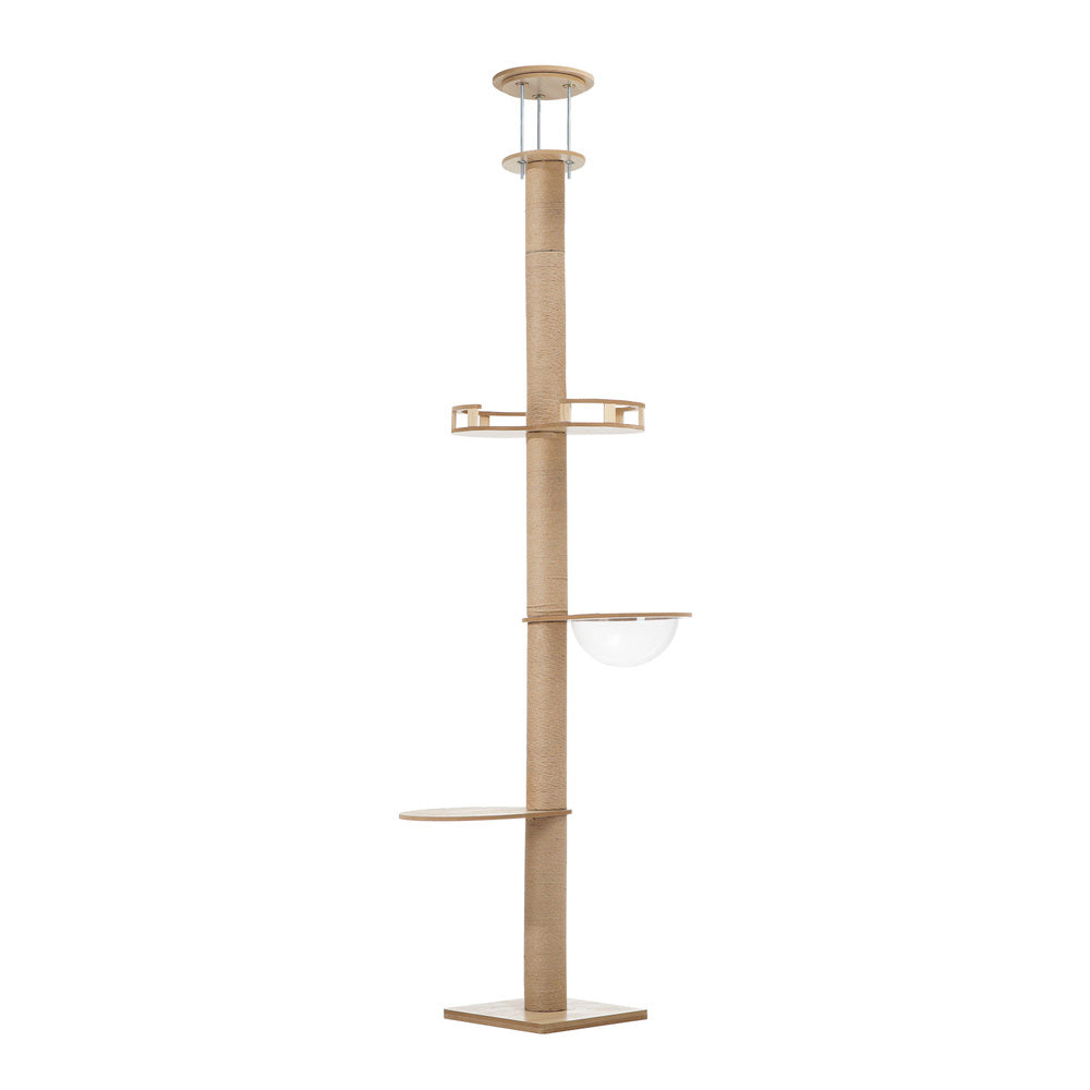 Alopet Cat Tree Wood Tower Scratching 270cm Post Floor to Ceiling