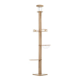 Alopet Cat Tree Wood Tower Scratching 270cm Post Floor to Ceiling - Close-Up Angle