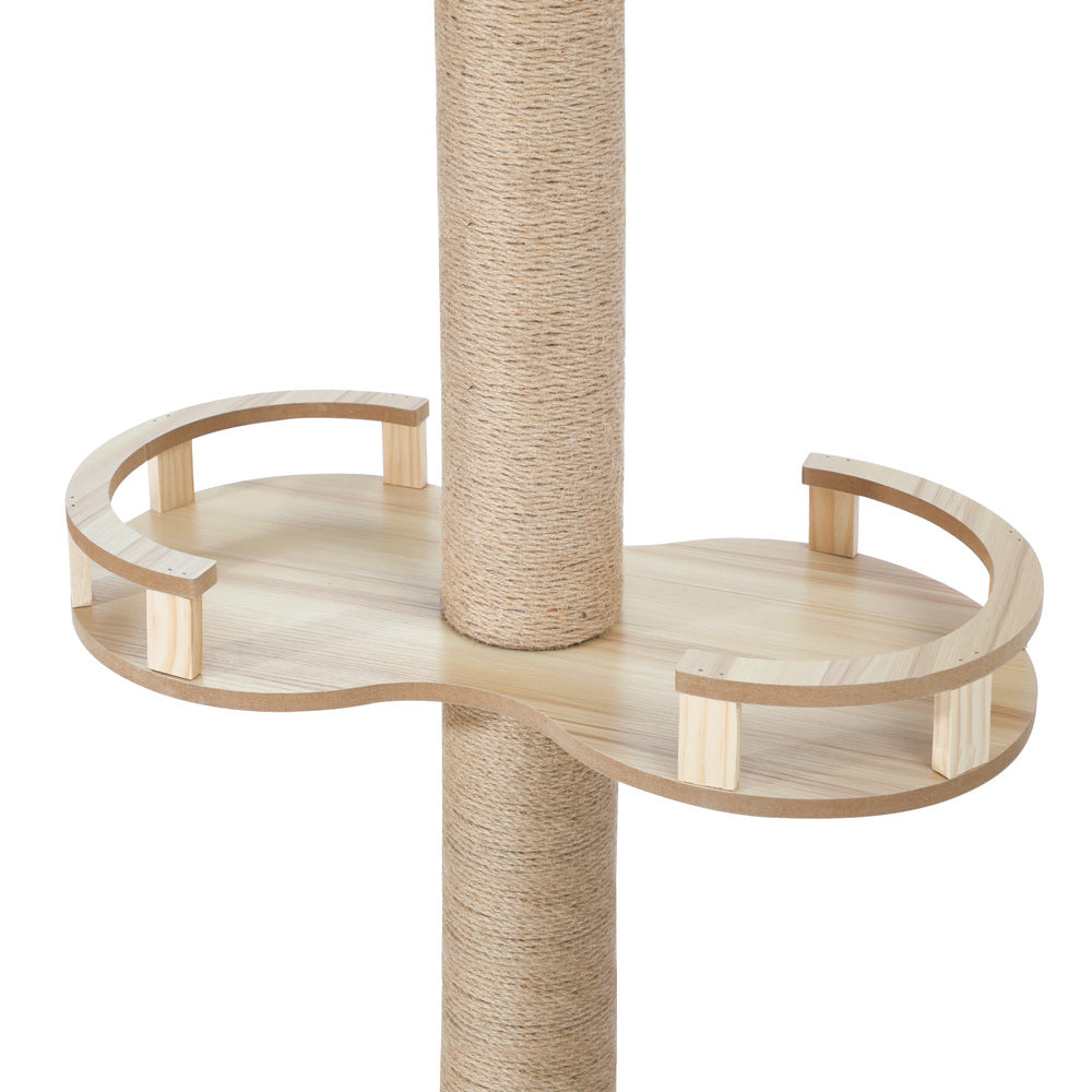 Alopet Cat Tree Wood Tower Scratching 270cm Post Floor to Ceiling