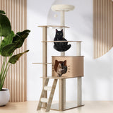 Alopet Cat Tree Wood Scratcher Condo Detachable House