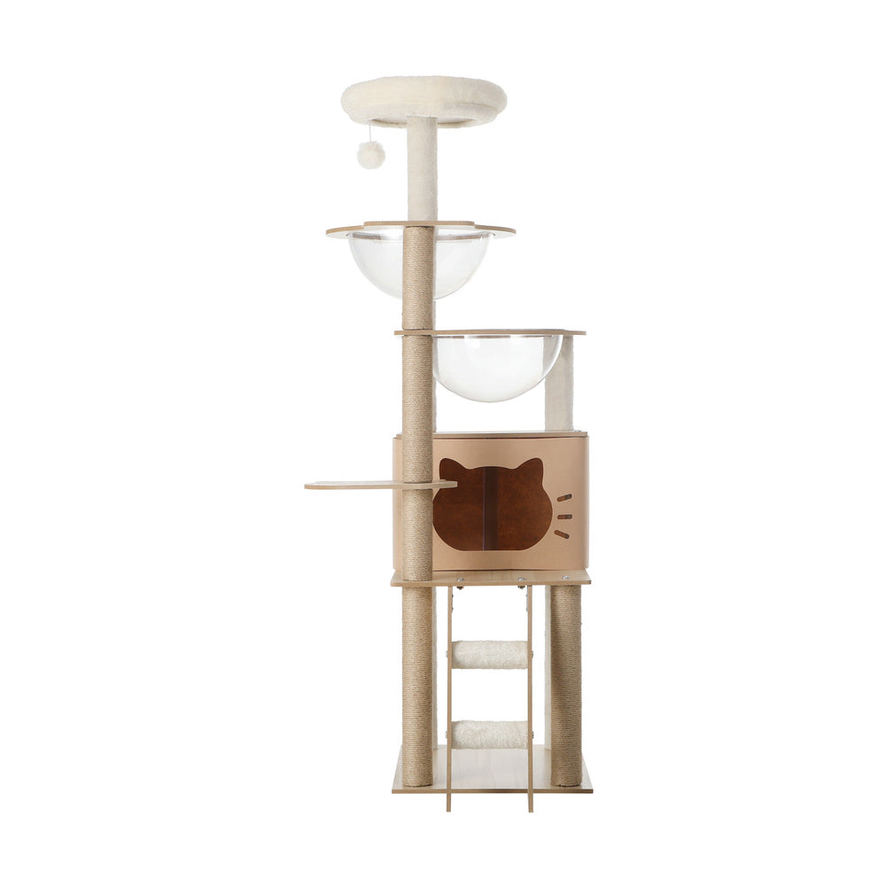 Alopet Cat Tree Wood Scratcher Condo Detachable House
