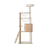 Alopet Cat Tree Wood Scratcher Condo Detachable House - Low Angle