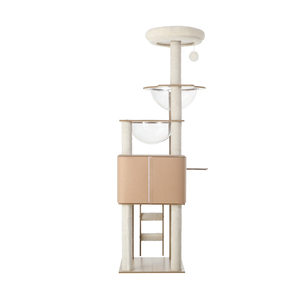 Alopet Cat Tree Wood Scratcher Condo Detachable House