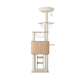 Alopet Cat Tree Wood Scratcher Condo Detachable House - Rear View