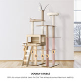 Alopet Large Cat Tree Wood Scratcher Condo House Bed 172cm - Front View