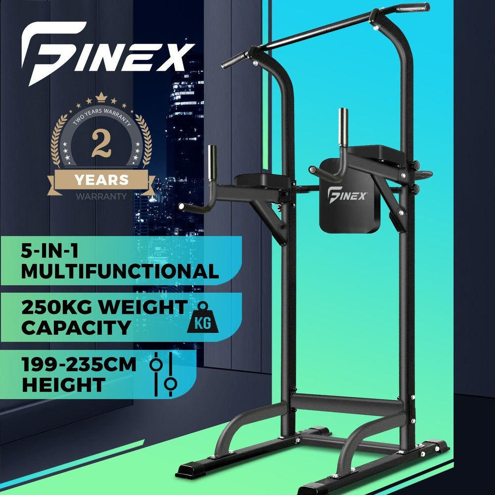 Finex Chin Up Tower Weight Bench Push Pull Up Knee Raise