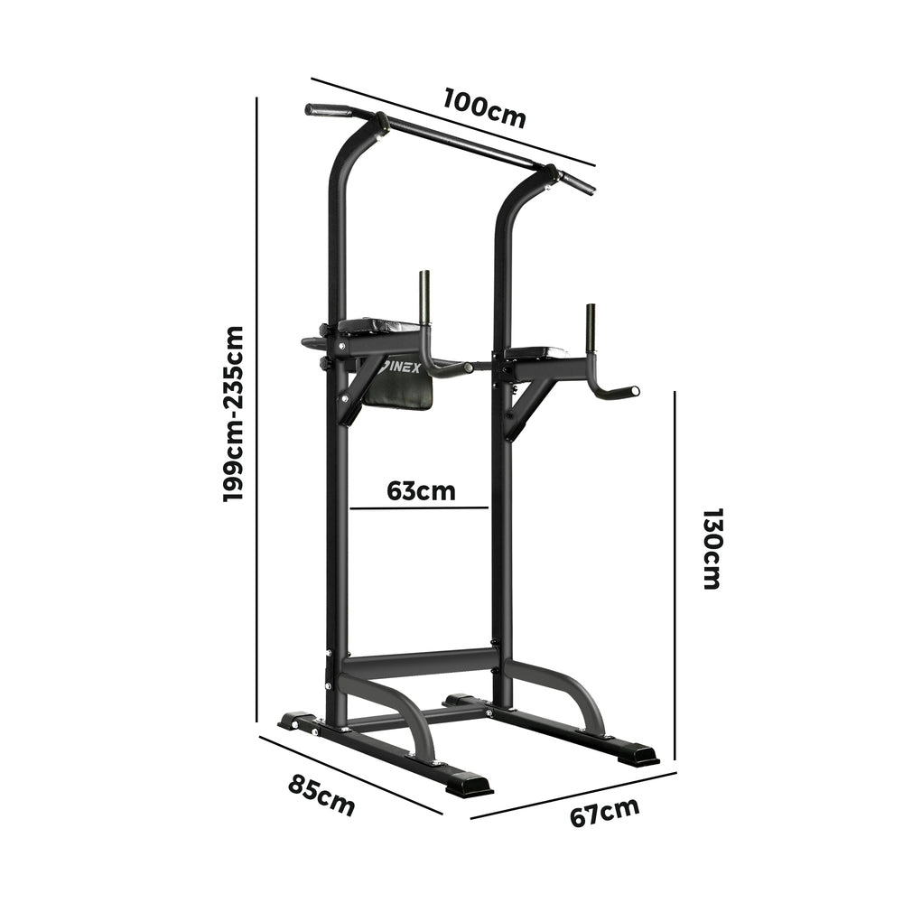 Finex Chin Up Tower Weight Bench Push Pull Up Knee Raise