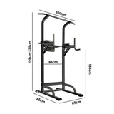 Finex Chin Up Tower Weight Bench Push Pull Up Knee Raise - Front View