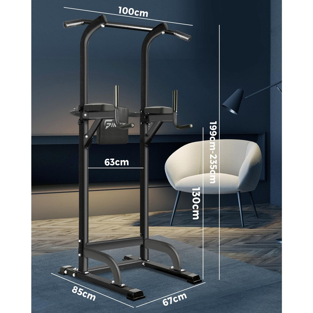 Finex Chin Up Tower Weight Bench Push Pull Up Knee Raise