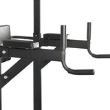 Finex Chin Up Tower Weight Bench Push Pull Up Knee Raise - Close-Up Angle