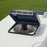 Weisshorn Caravan Air Vent Roof Hatch 12V Shower Fan Reversible Airlfow Rainy Use Camper - Low Angle