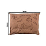Aussie Made Comfy Pet Futon Dog 74cm Wool Blend Small - Brown - Front View