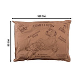 Aussie Made Comfy Pet Futon Dog 102cm Wool Blend Large - Brown - Front View