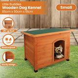 Little Buddies Wooden Flat Roof Dog Kennel - Small - Extra Image