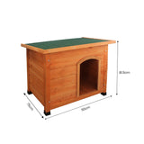 Little Buddies Wooden Flat Roof Dog Kennel - Large - Top-Down View