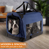 Royale Heavy Duty Soft Collapsible Pet Carrier - Large - Rear View