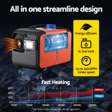 Giantz Diesel Air Heater All-in-one 12/24V 5KW LCD Remote Control for Car RV Indoors machinery - Rear View