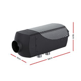 Giantz Diesel Air Heater 12-24V 2KW LCD Display Remote Control for Car Bus RV Indoor Black - Side View