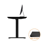 Oikiture Standing Desk Board with Drilled Hole Black 120x60cm - Side View