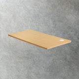 Oikiture Standing Desk Board with Drilled Hole Oak 120x60cm - Rear View