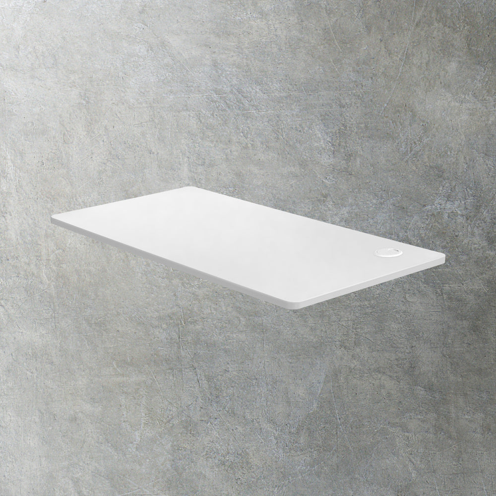 Oikiture Standing Desk Board with Drilled Hole White 120x60cm