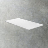 Oikiture Standing Desk Board with Drilled Hole White 120x60cm - Top-Down View