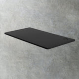 Oikiture Standing Desk Top with Drilled Hole Black 140x70cm
