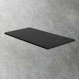 Oikiture Standing Desk Top with Drilled Hole Black 140x70cm - 45-Degree Angle