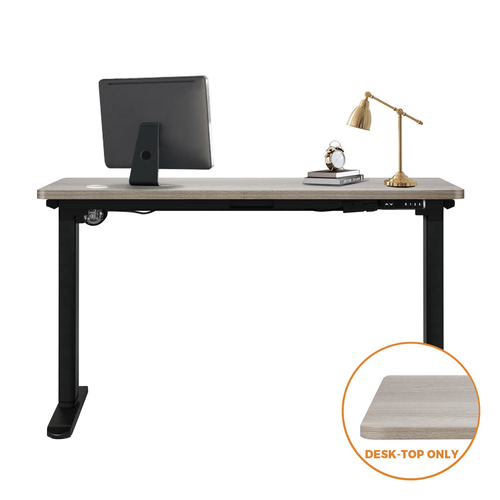 Oikiture Standing Desk Top Adjustable Electric Grey-Oak