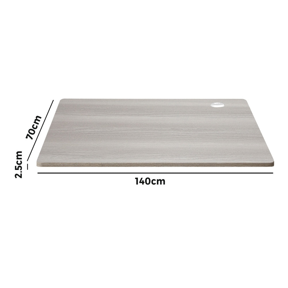Oikiture Standing Desk Top Adjustable Electric Grey-Oak