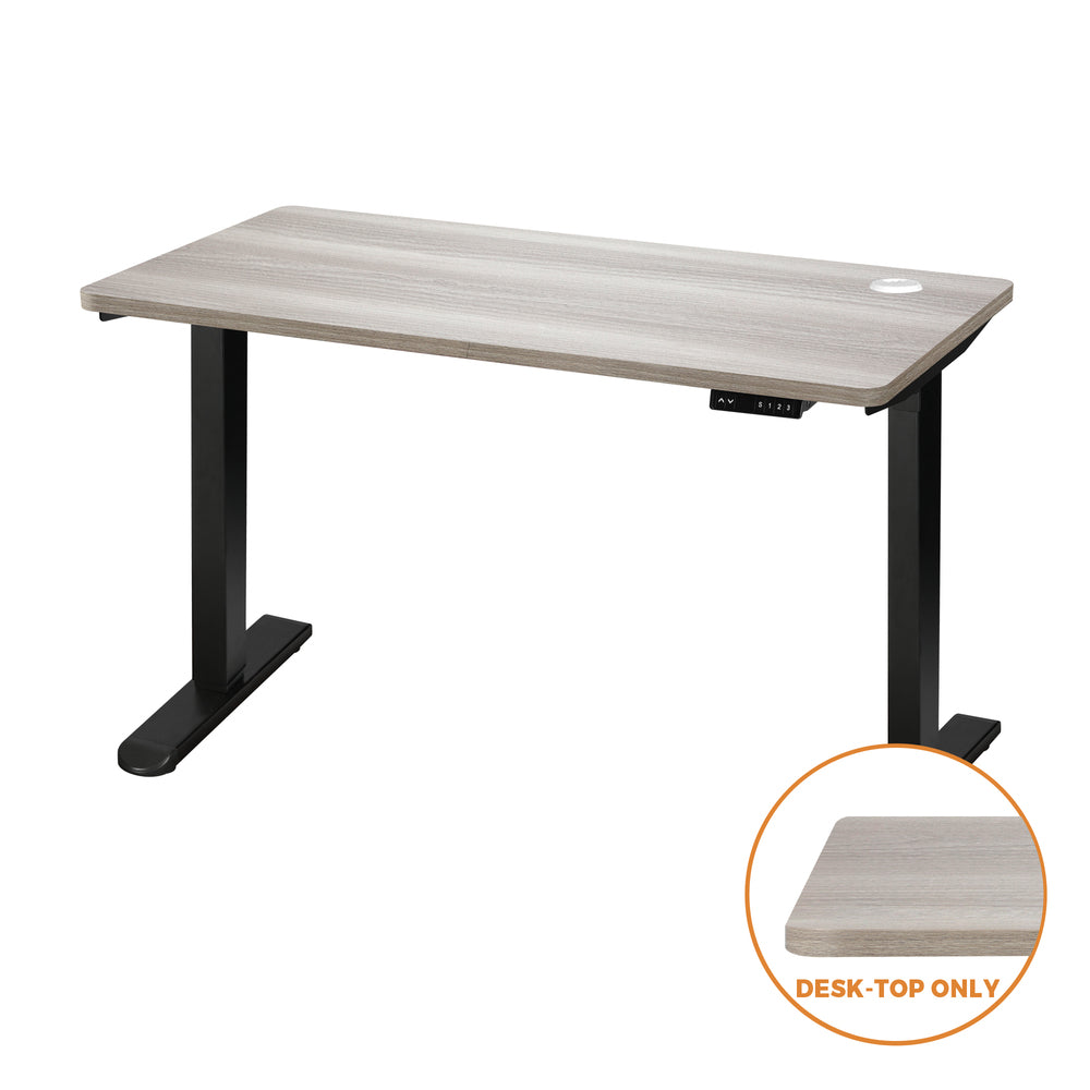 Oikiture Standing Desk Top Adjustable Electric Grey-Oak